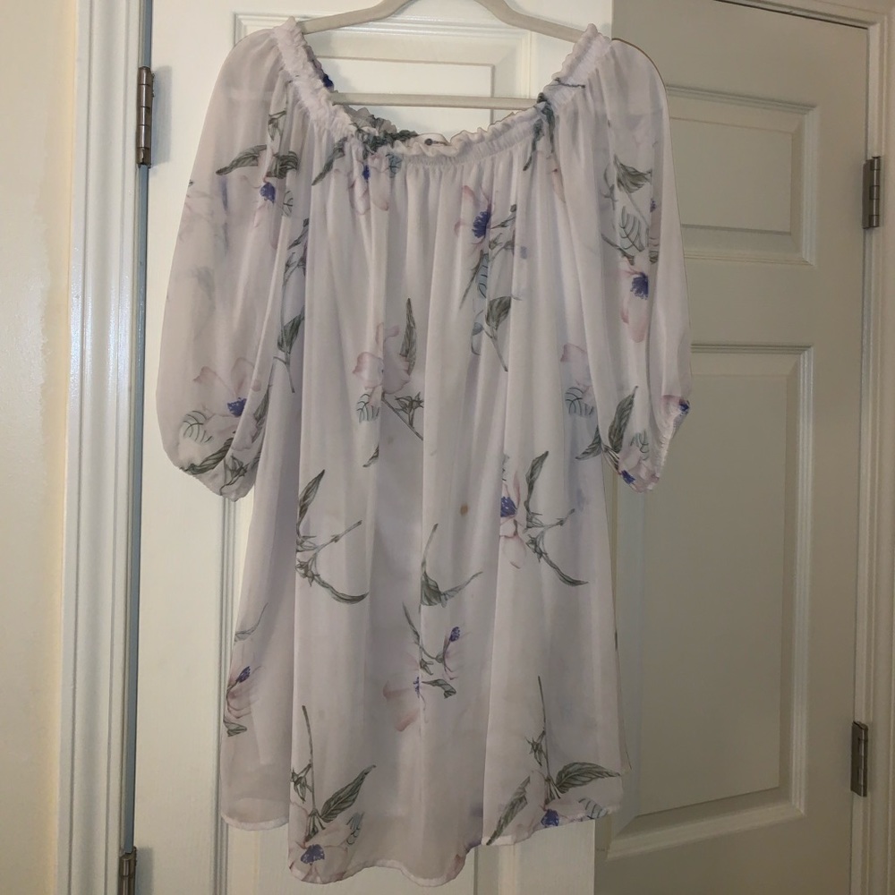 Off the shoulder Vestique mini dress